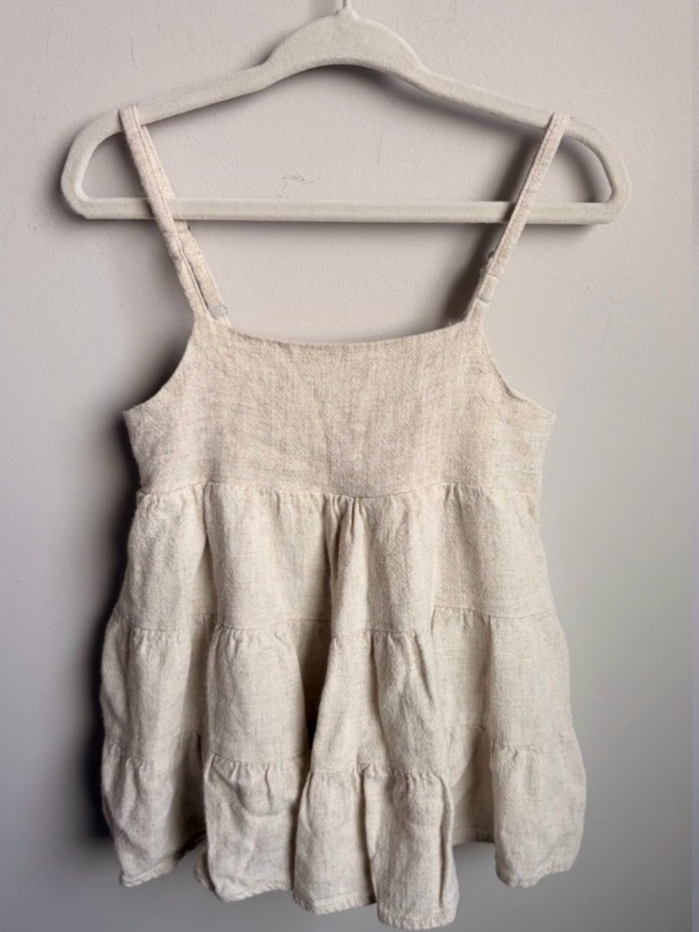 Little Bipsy Girls Tiered Strap tank top in Cream